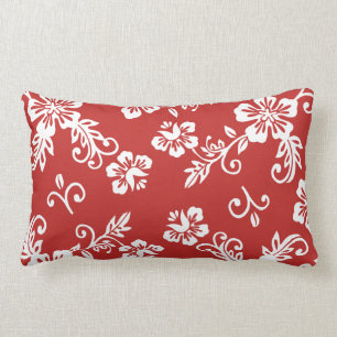 Almofada Lombar Travesseiro tropical vermelho do impressão