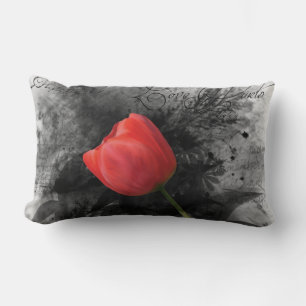 Almofada Lombar Travesseiro vermelho da tulipa