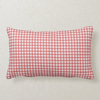 Almofada Lombar Travesseiro vermelho e branco do guingão