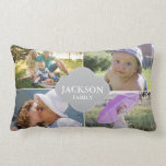 Almofada Lombar Travesseiros de fotos, 4 fotos de colagem com nome<br><div class="desc">Famílias adorariam esta adoração adorável à sua decoração. Um travesseiro personalizado de sotaque com quatro fotos favoritas. Personalize o texto e as imagens nesta peça.</div>