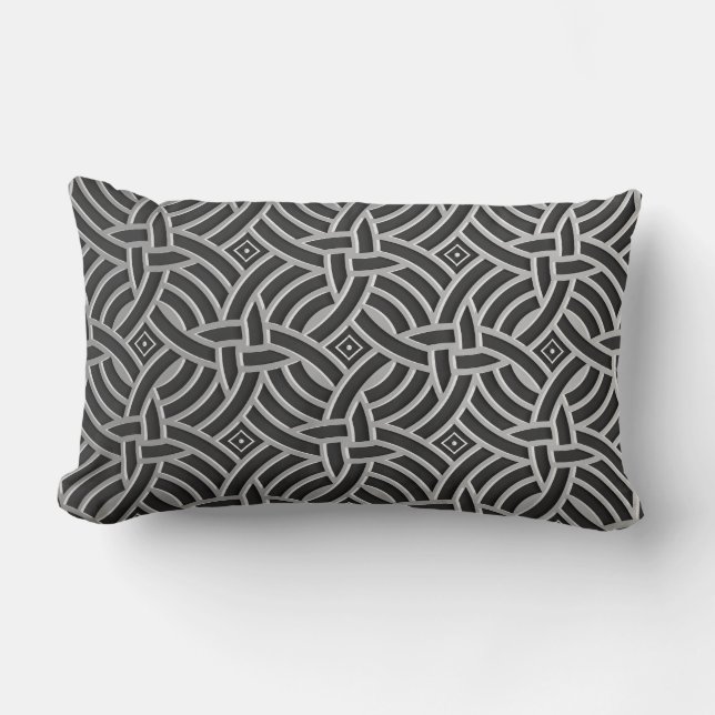 Almofada Lombar Travesseiros decorativos de padrão de metal Faux (Frente)