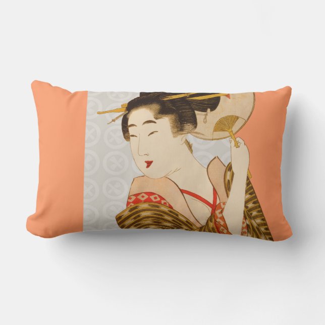 Almofada Lombar Travesseiros decorativos japoneses do design da (Frente)