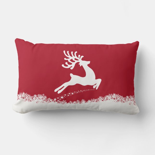 Almofada Lombar Travesseiros decorativos para Reindeers (Frente)