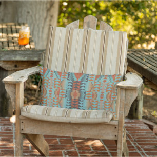 Almofada Lombar Trendy Orange Turquoise Teal Blue Arte Tribal