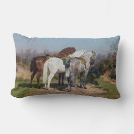 Almofada Lombar Três Cavalos Estalhões (por Rosa Bonheur)