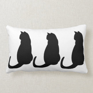Almofada Lombar Três gatos pretos