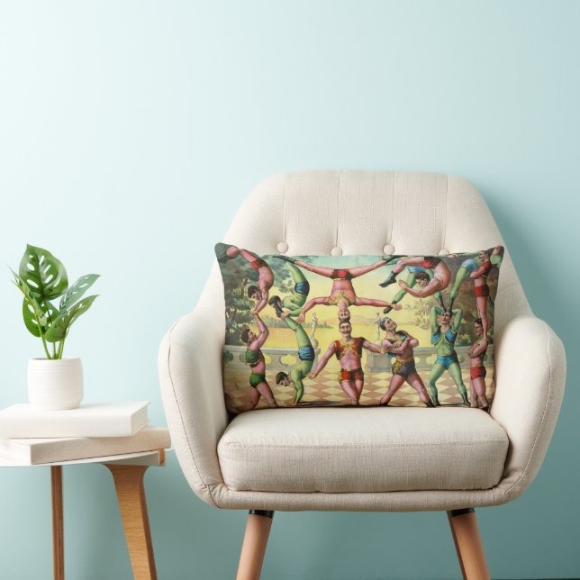 Almofada Lombar Treze Homens Fazendo Acrobáticos (Cadeira)