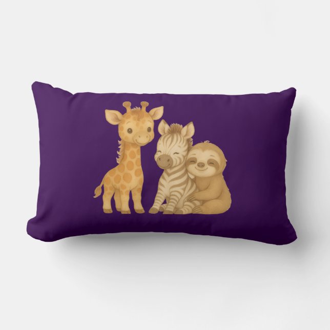 Almofada Lombar "Trio of Friends" Throw Pillow (Frente)