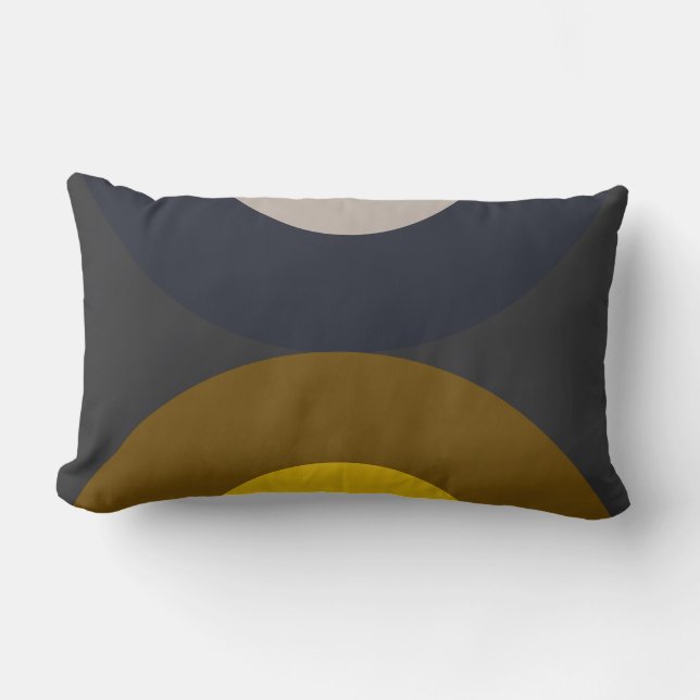 Almofada Lombar Trovão de Mostarda de Bronze Moderno do Século méd (Frente)