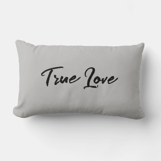 Almofada Lombar True Love Grey Lumbar Pillow (Frente)