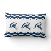 Tubarão Marinho Náutico Azul e Branco Moderno