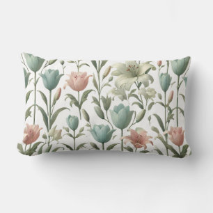 Almofada Lombar Tulip e Lily Soft Padrão Floral