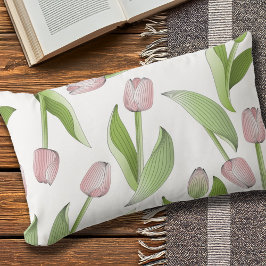 Almofada Lombar Tulipa Rosa Moderna Outdoor