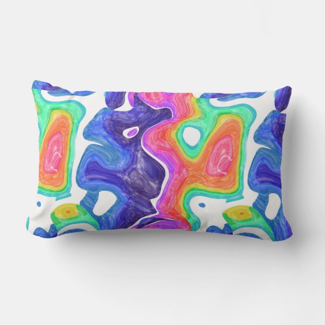 Almofada Lombar turbilhões coloridos (Frente)