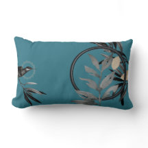 Turquesa e Cinzas - Folhas de Aquarela Artística