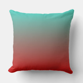 Almofada Lombar Turquesa Vermelho Ombre