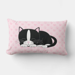 Almofada Lombar Tuxedo Cat {rosa}