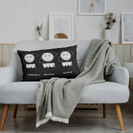 Almofada Lombar Uau travesseiro lombar sem expressão na lua