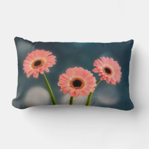 Almofada Lombar Um Trio de Lumbares Rosa Gerberas