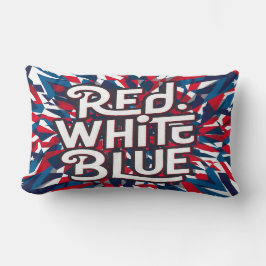 Almofada Lombar Uma design divertida da bandeira americana