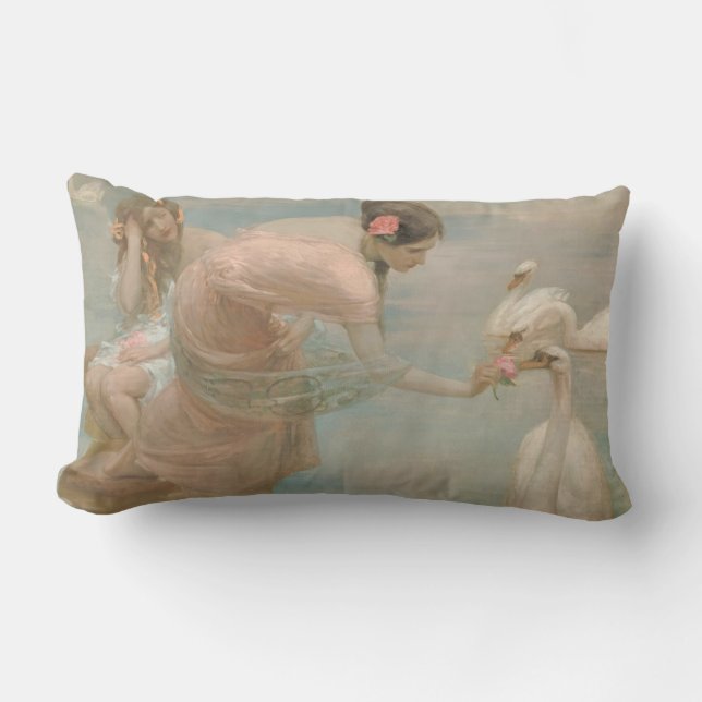 Almofada Lombar Uma Manhã de Verão por Rupert Bunny (1897) (Frente)