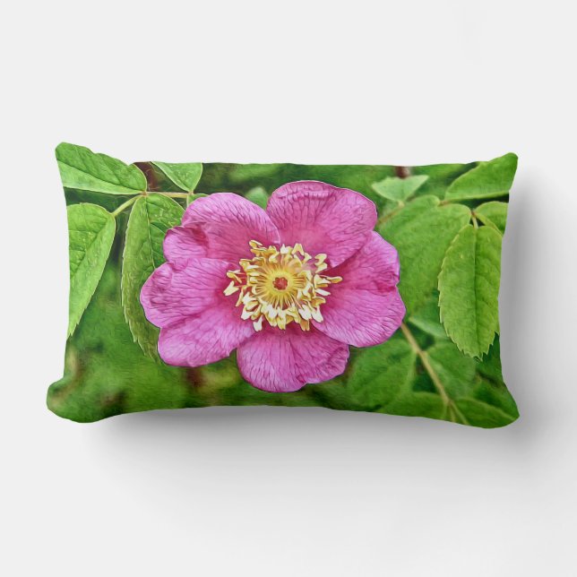 Almofada Lombar Uma Rosa Selvagem (Frente)