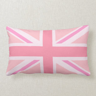 Almofada Lombar Union Jack cor-de-rosa/bandeira