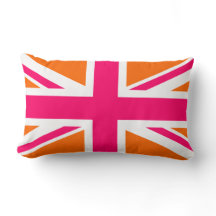 Union Jack laranja e rosa
