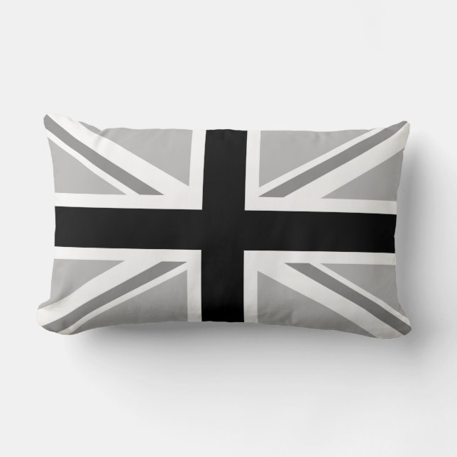 Almofada Lombar Union Jack/Monochrome da bandeira (Frente)