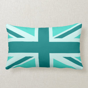 Almofada Lombar Union Jack Turquesa e Verde 2