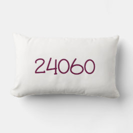 Almofada Lombar Universidade de Código Zip Maroon Burnt Orange Two