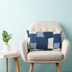 Almofada Lombar Urban Geo Cobalt Cool Hero Pattern