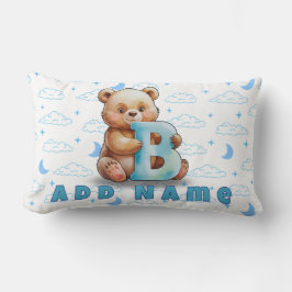 Almofada Lombar Urso e B - Travesseiro lombar para o Menino