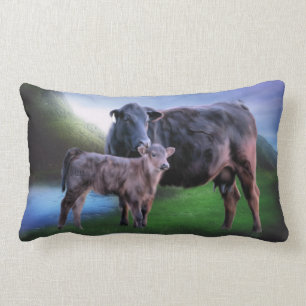 Almofada Lombar Vaca e vitela pretas de Angus