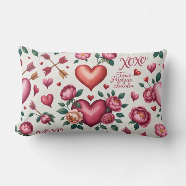 Almofada Lombar Valentine’s Day Throw Pillow Collection | Romantic (Frente)