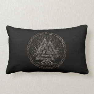 Almofada Lombar Valknut e árvore de vida Yggrdrasil