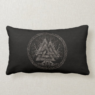 Almofada Lombar Valknut e árvore de vida Yggrdrasil