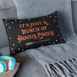 Almofada Lombar Vassoura de Bruxa Hocus Pocus Laranja Preto Vintag