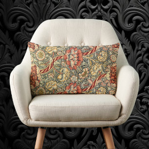 Almofada Lombar Vela de William Morris, Vintage Textile Fine Art
