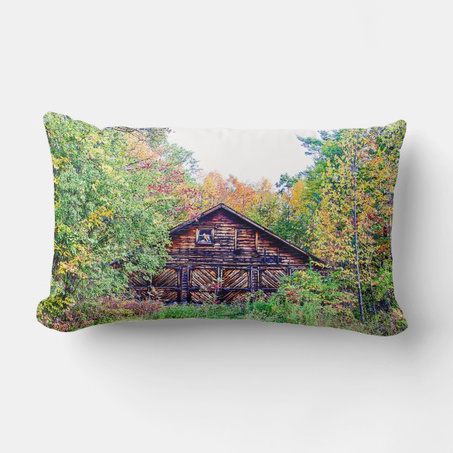 Almofada Lombar Velho Celeiro na Queda (Frente)