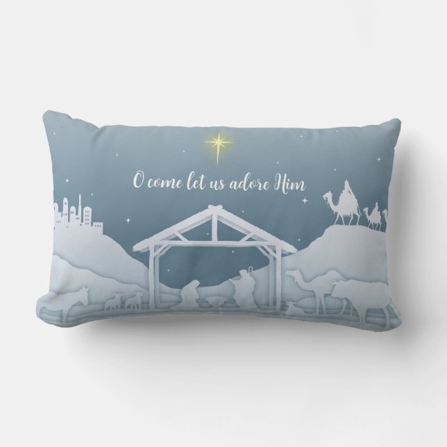 Almofada Lombar Venha, Vamos Adorá-Lo Travesseiro De Destaque (Frente)