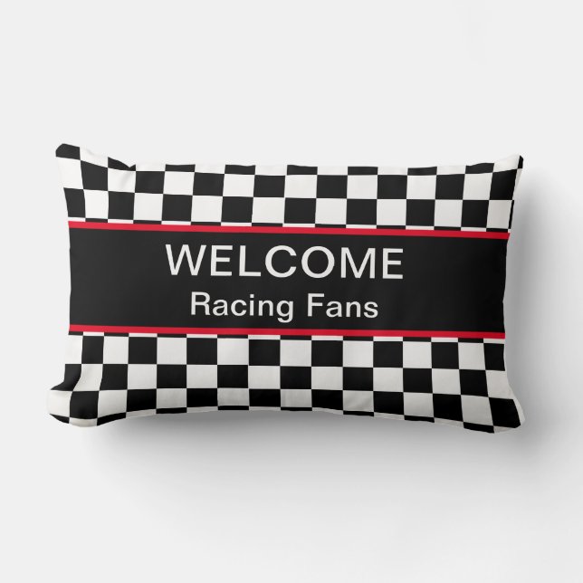 Almofada Lombar Ventiladores de corrida de carros de boas-vindas (Frente)