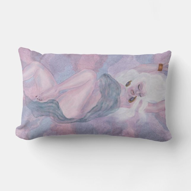 Almofada Lombar Vênus, Deusa, Aquarela, Amor, Fantasia, arte (Frente)