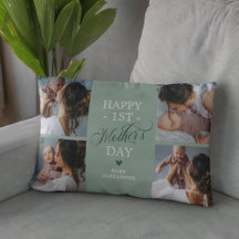 Verde de Colagem de Fotos do Primeiro Dia de as mã