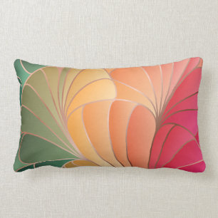 Almofada Lombar Verde, Peach, Apricot, Melancia Nova Arte Nouveau