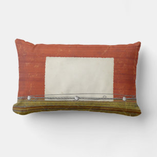 Almofada Lombar Vermelho oxidado com o travesseiro decorativo