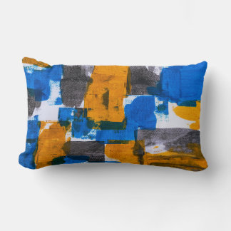 Almofada Lombar Vibrant Geometric Color Block Abstract