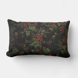 Almofada Lombar Victorian Crimson Berries Holiday Throw Pillow
