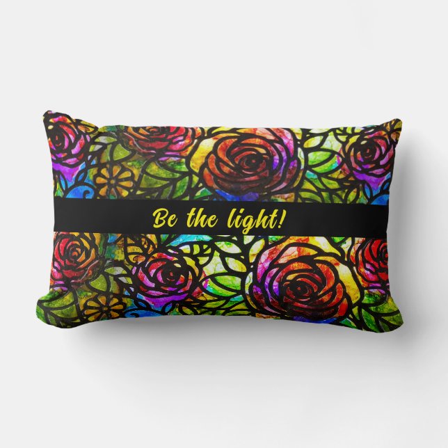 Almofada Lombar vidros com manchas líquidas personalizáveis, rever (Frente)