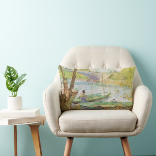 Almofada Lombar Vincent van Gogh Pescando na Primavera, Pont de Cl